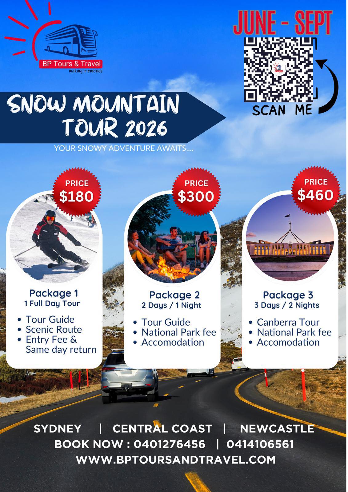 2D1N Snowy Mountains Tour